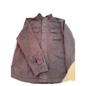 Flag & Anthem Mens Military Zip Up Jacket Size L Army Green Canvas Utility NWT